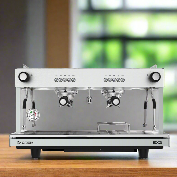 EX2 Expobar Coffee Machine in white with barista lights