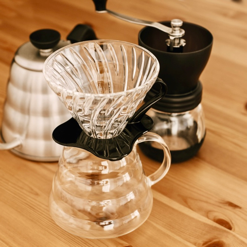 Hario Kettle, V60 and Hand Grinder