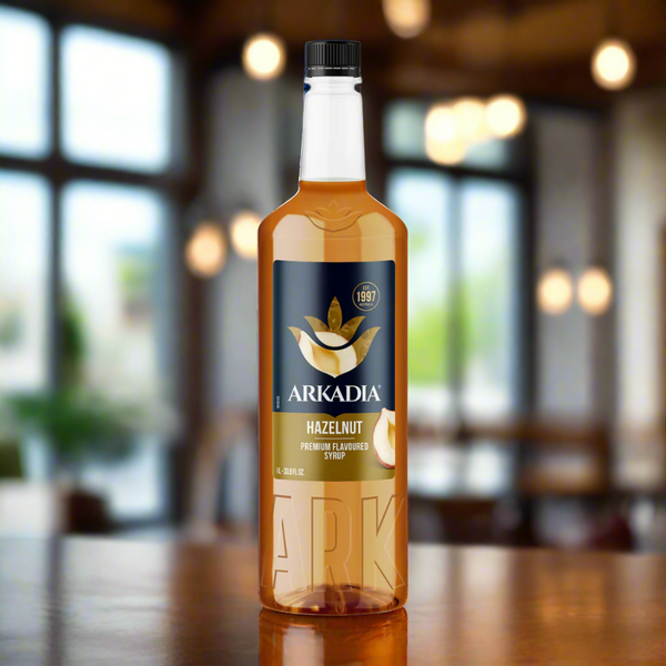 Arkadia Hazelnut Premium Coffee Syrup 1 Litre Bottle