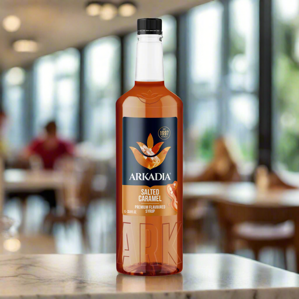 Arkadia Salted Caramel Premium Coffee Syrup 1 Litre Bottle