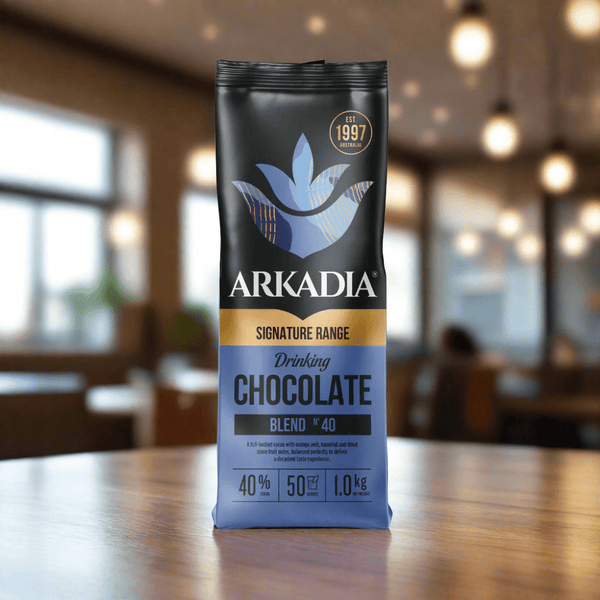 Arkadia 40% Cocoa Drinking Chocolate 1kg - Gluten Free – Specialty Coffee | Mahalia Coffee