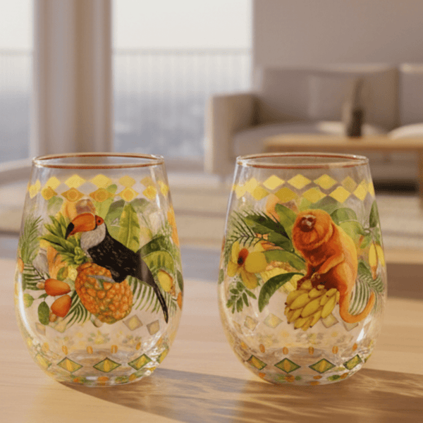 Brazilian Summer Large Glass Tumbler - Set of 2 – Specialty Coffee | Mahalia Coffee
