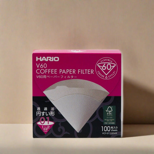 Hario V60 Paper Filter - 01 Size - Box 100 – Specialty Coffee | Mahalia Coffee
