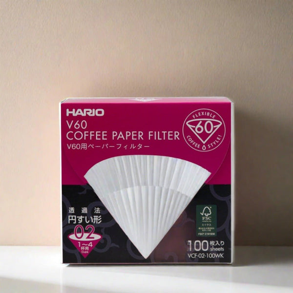 Hario V60 Paper Filter - 02 Size - Box 100 – Specialty Coffee | Mahalia Coffee