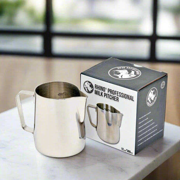 Rhinoware Pro Milk Texturing Pitcher 360ml – Specialty Coffee | Mahalia Coffee