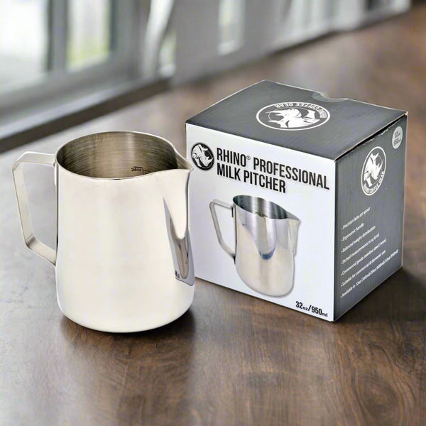 Rhinoware Pro Milk Texturing Pitcher 950ml – Specialty Coffee | Mahalia Coffee