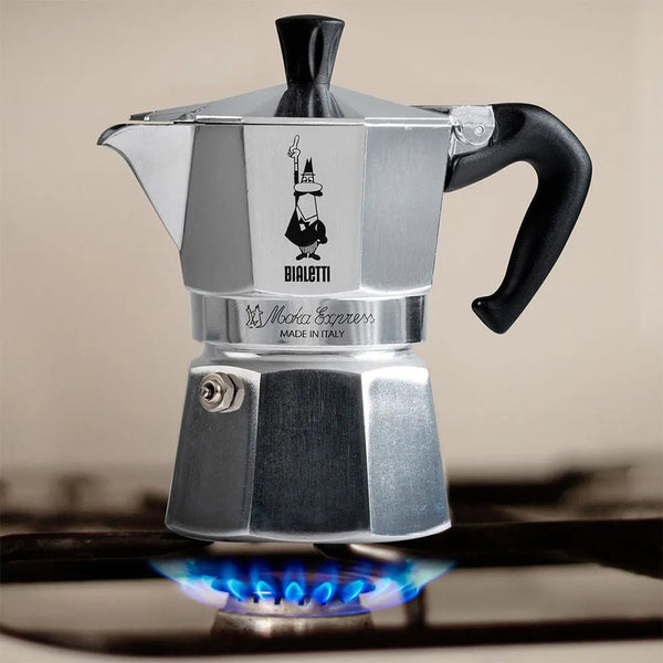 Bialetti Silver Moka Express Pot - 3 Cup – Specialty Coffee | Mahalia Coffee