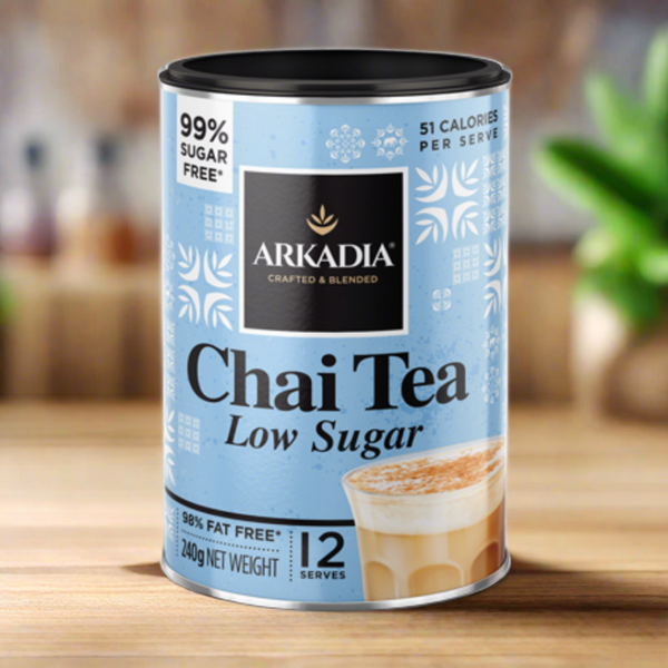 Arkadia Spice Chai Low Sugar 240g tin
