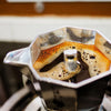 Espresso brewing on the stove, mahalia coffee